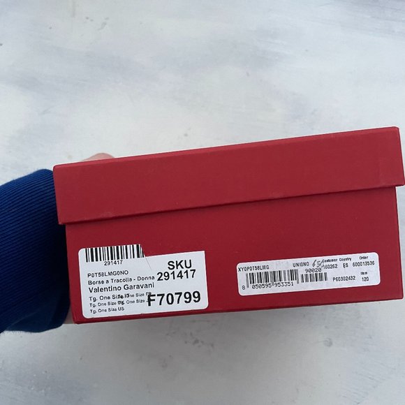 ❌SOLD❌Valentino Garavani Mini Square Bag Black Calfskin Leather Signature VLogo - Picture 2 of 12